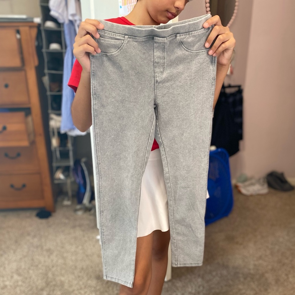 Girls’ Grey Zara Jeans Leggings, sz 11-12
